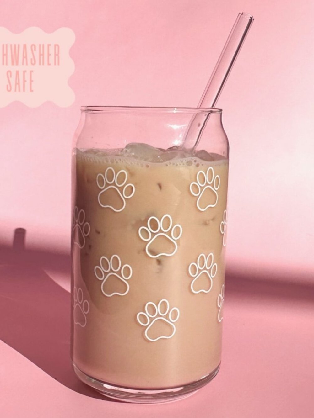 PAW PRINT BEER CAN GLASS
